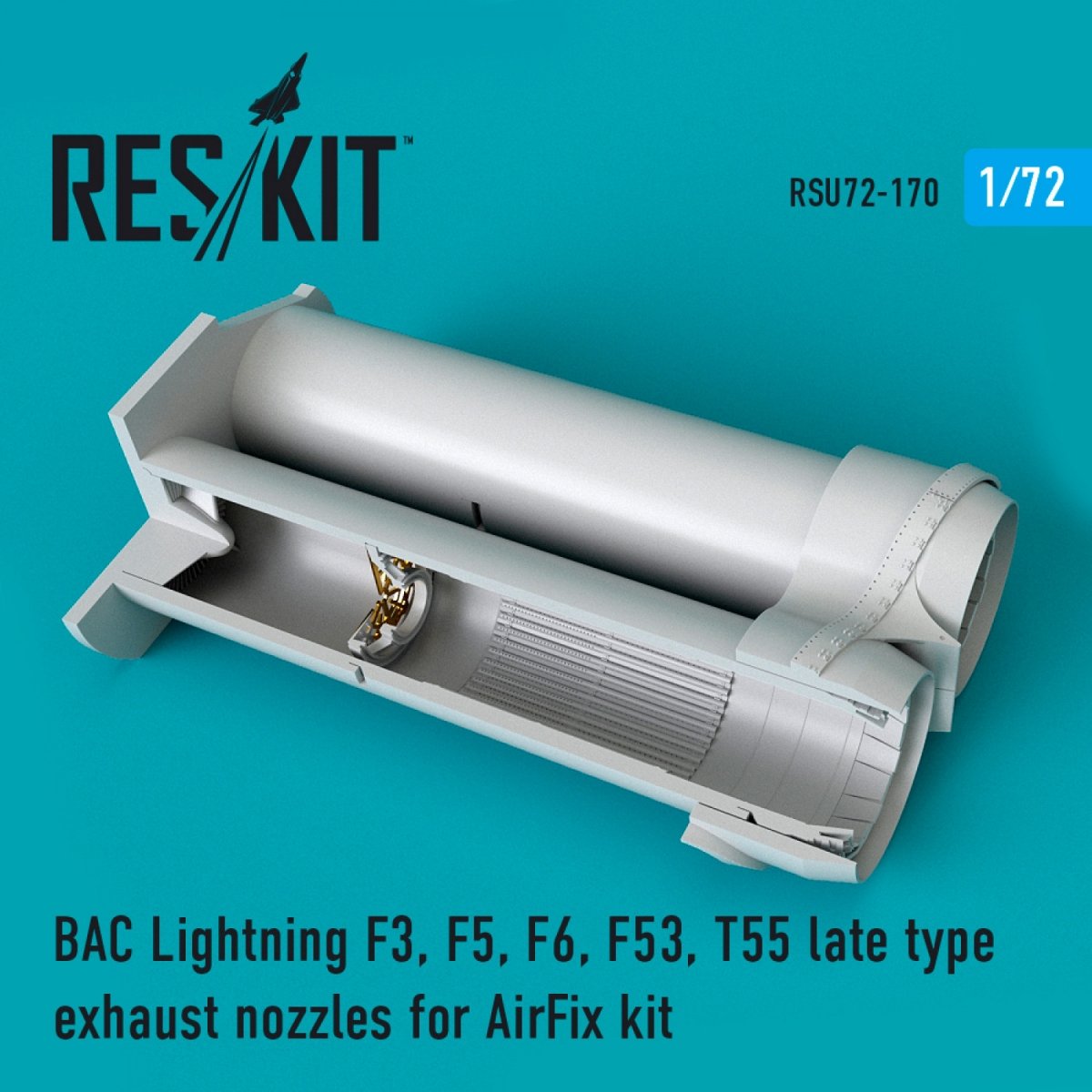 RESKIT RSU72-0170 BAC LIGHTNING (F3, F5, F6, F53, T55) TUYAUX D'ÉCHAPPEMENT TYPE RÉCENT POUR KIT DE FIXATION 1/72