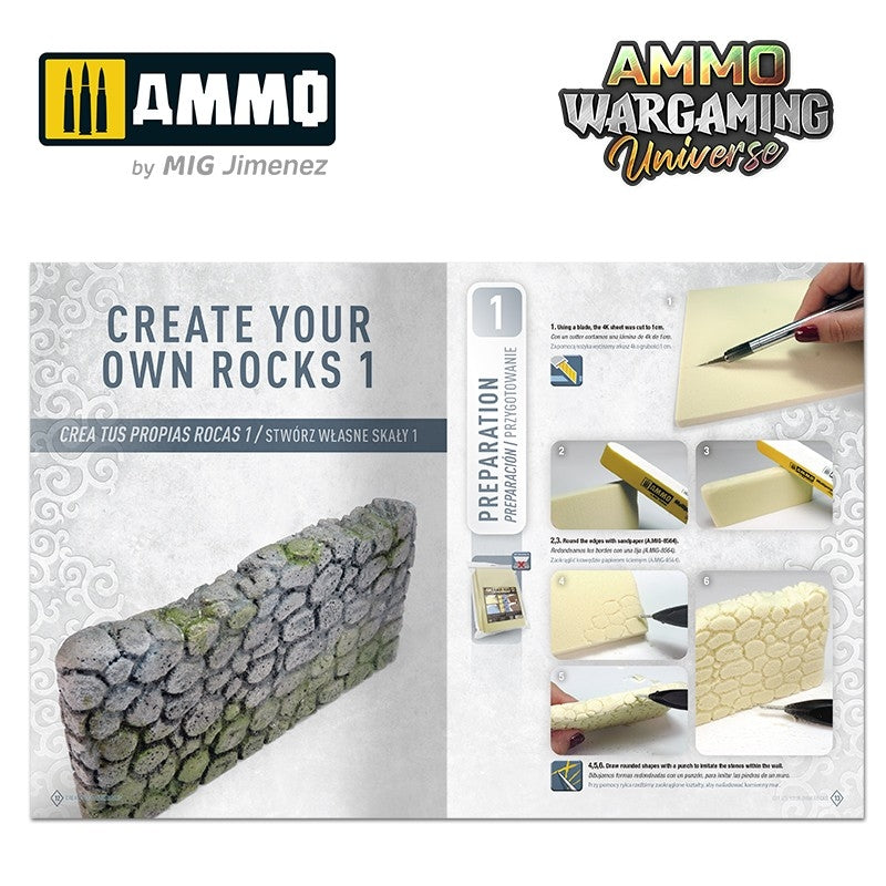 Ammo of Mig 6930 AMMO WARGAMING UNIVERSE Book 11 – Create your own Rocks (English, Castellano, Polish) – image 6