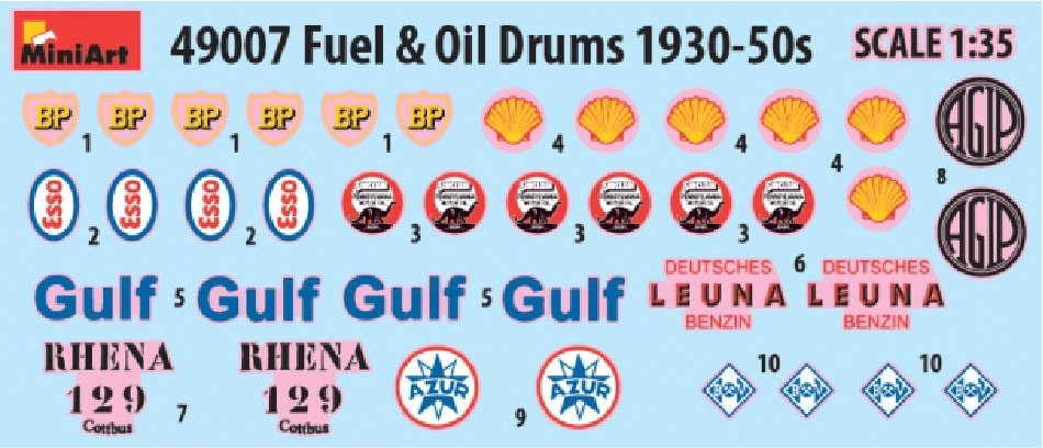 MiniArt 49007 FUEL &amp;amp; OIL DRUMS 1930-50s 1/48 – image 2