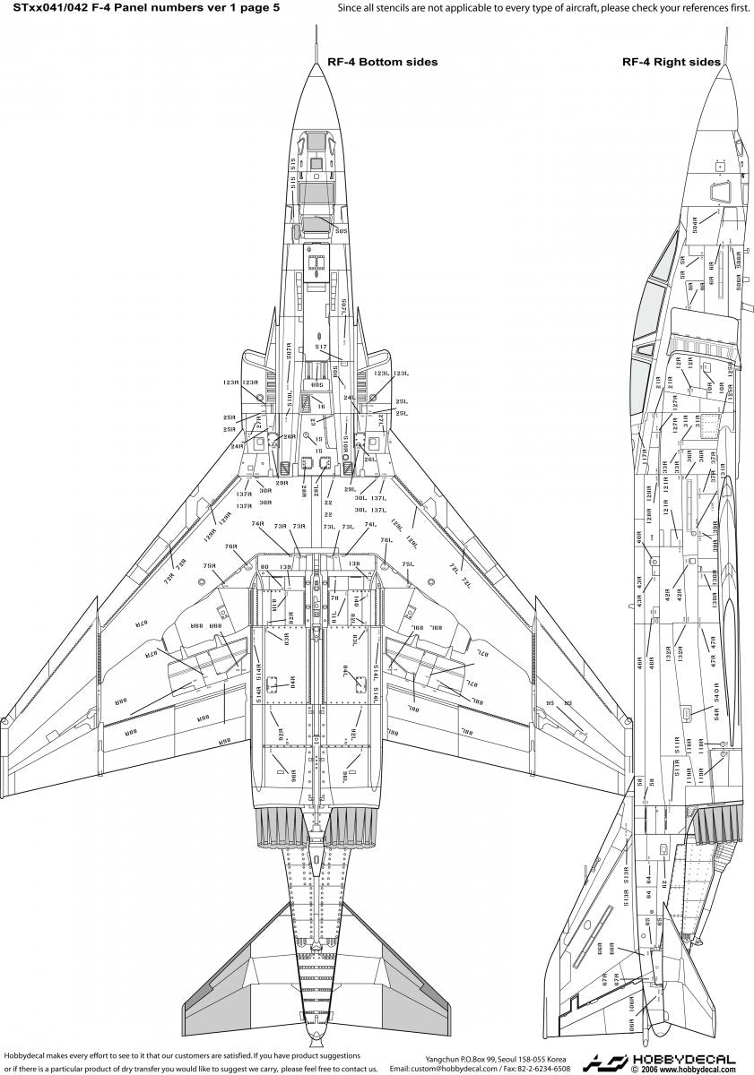HobbyDecal ST48041V1 F-4 Panel numbers Black stencil font ver 1 1/48 – image 6