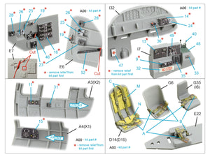 Quinta Studio QD48542 Boeing B-17F 3D-Printed &amp;amp; coloured Interior on decal paper (HK models, Eduard) 1/48 – zdjęcie 3