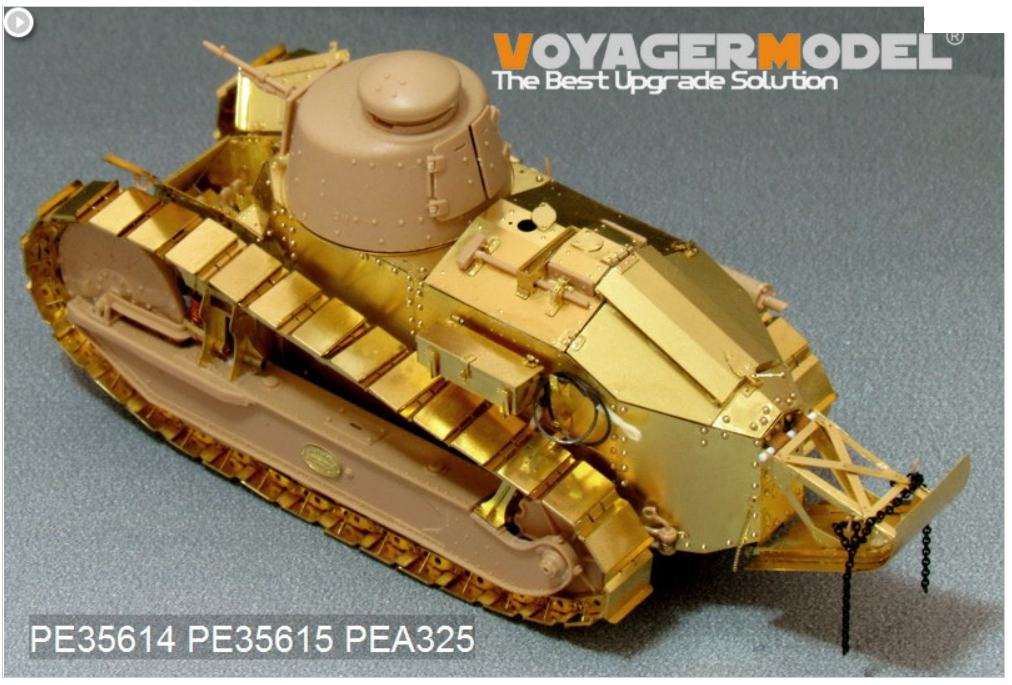 Voyager Model PE35614 WWI French Renault FT-17 (Cast turret type)basic For MENG TS-008 1/35 – zdjęcie 4