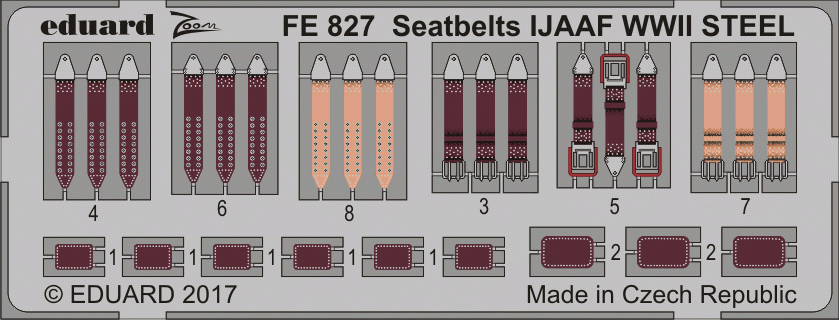 Eduard FE827 Ceintures de sécurité IJAAF WWII ACIER 1/48