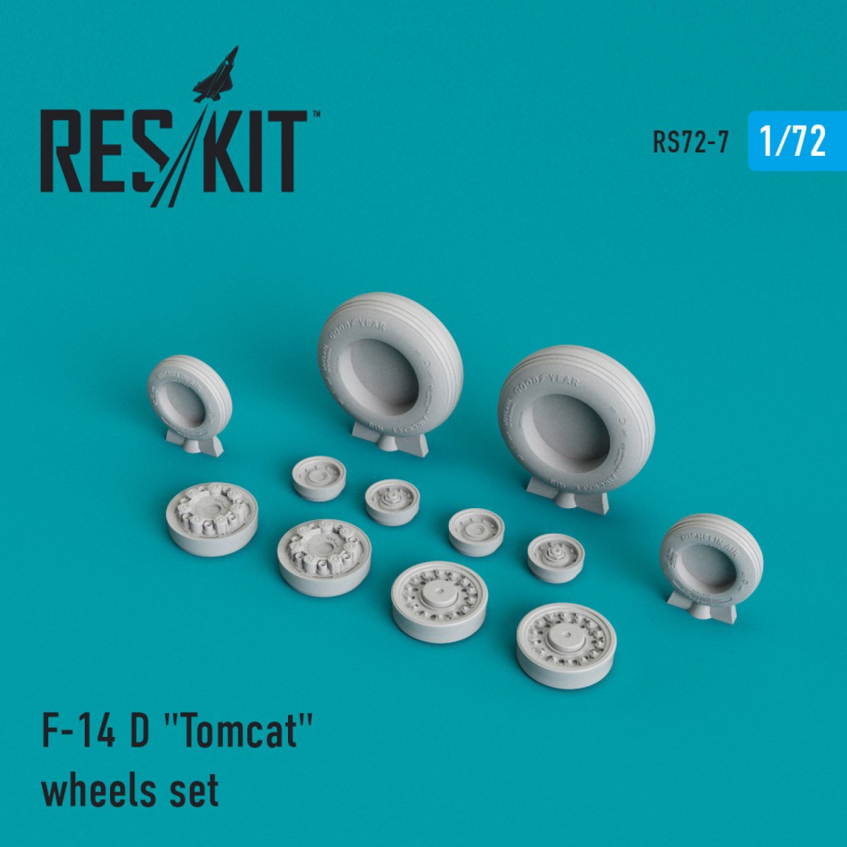 RESKIT RS72-0007 F-14D "TOMCAT" WHEELS SET 1/72