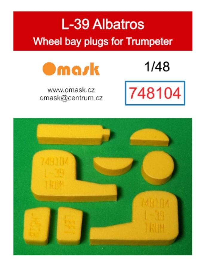 Omask 748104 L-39 Albatros wheel bay plugs (for Trumpeter) 1/48