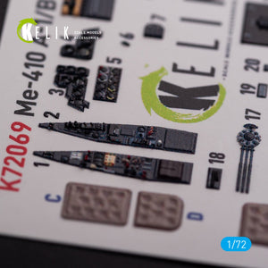 KELIK K72069 Messerschmitt Me410A-1 interior 3D decals for Airfix kit 1/72 – image 8