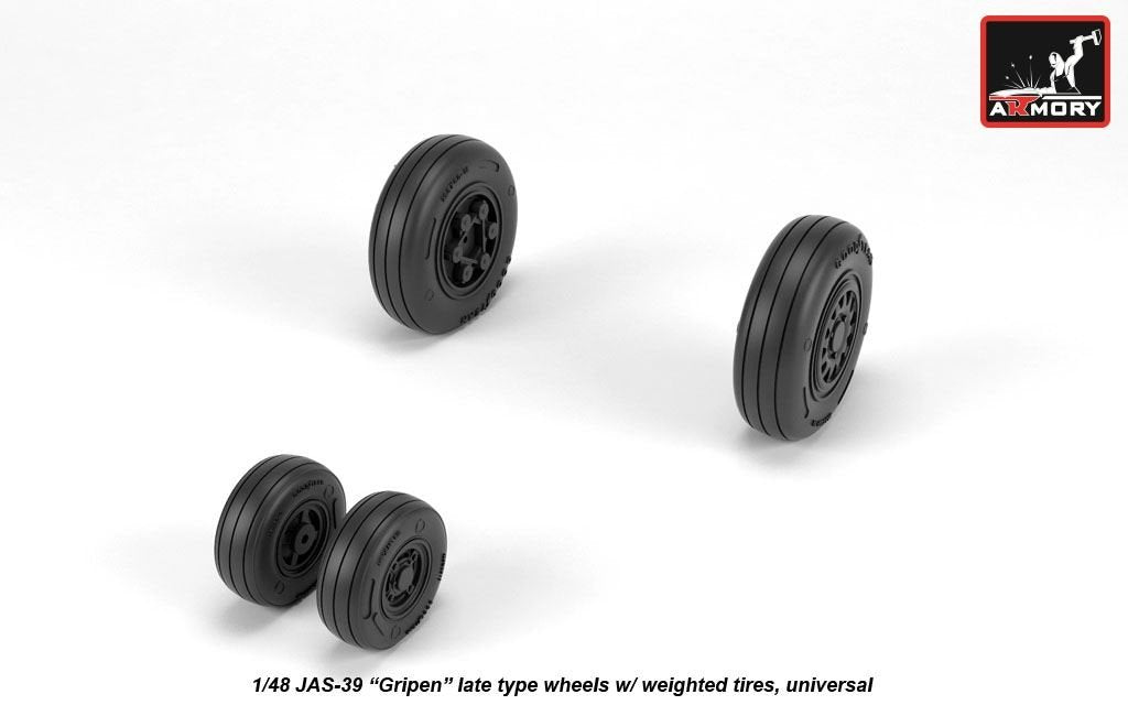 Armory Models AW48504 JAS-39 Gripen wheels w/ weighted tires, late 1/48 – zdjęcie 4