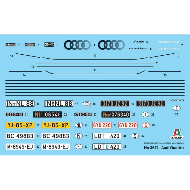 Italeri 3671 AUDI QUATTRO 1/24 – image 3