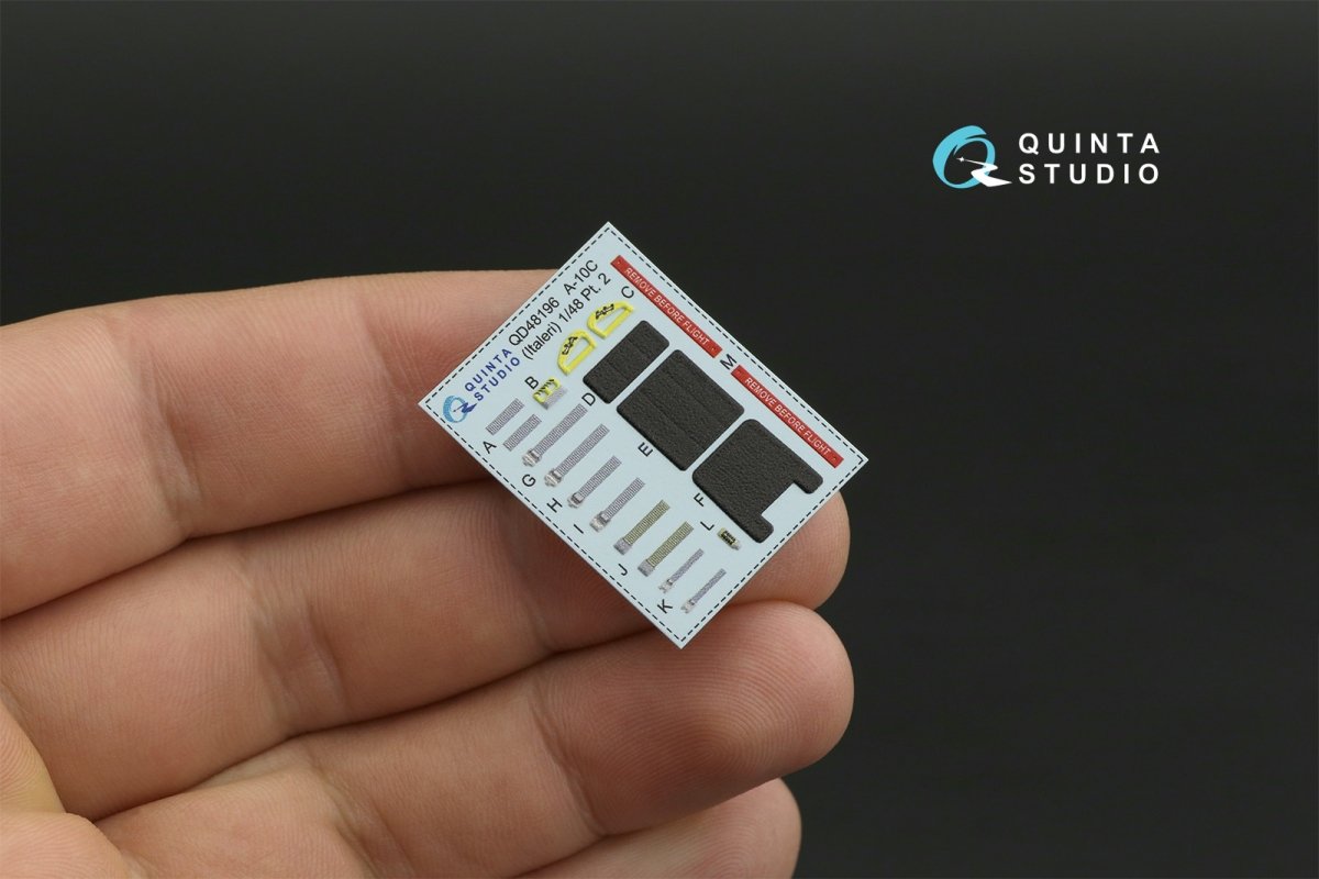 Quinta Studio QD48196 A-10C 3D-Printed &amp;amp; coloured Interior on decal paper (for Italeri ) 1/48 – immagine 12