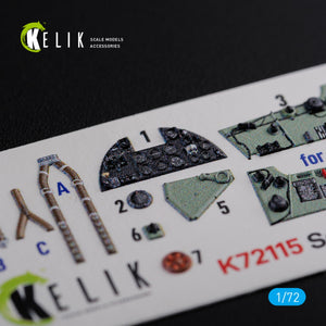 KELIK K72115 Sea Hurricane Mk I interior 3D decals for Arma Hobby kit 1/72 – image 3