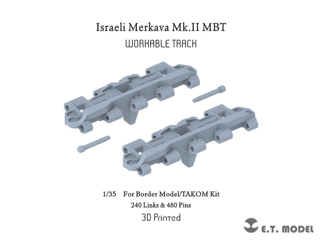 E.T. Model P35-402 Israeli Merkava Mk.II MBT Workable Track For Border Model/TAKOM Kit 1/35