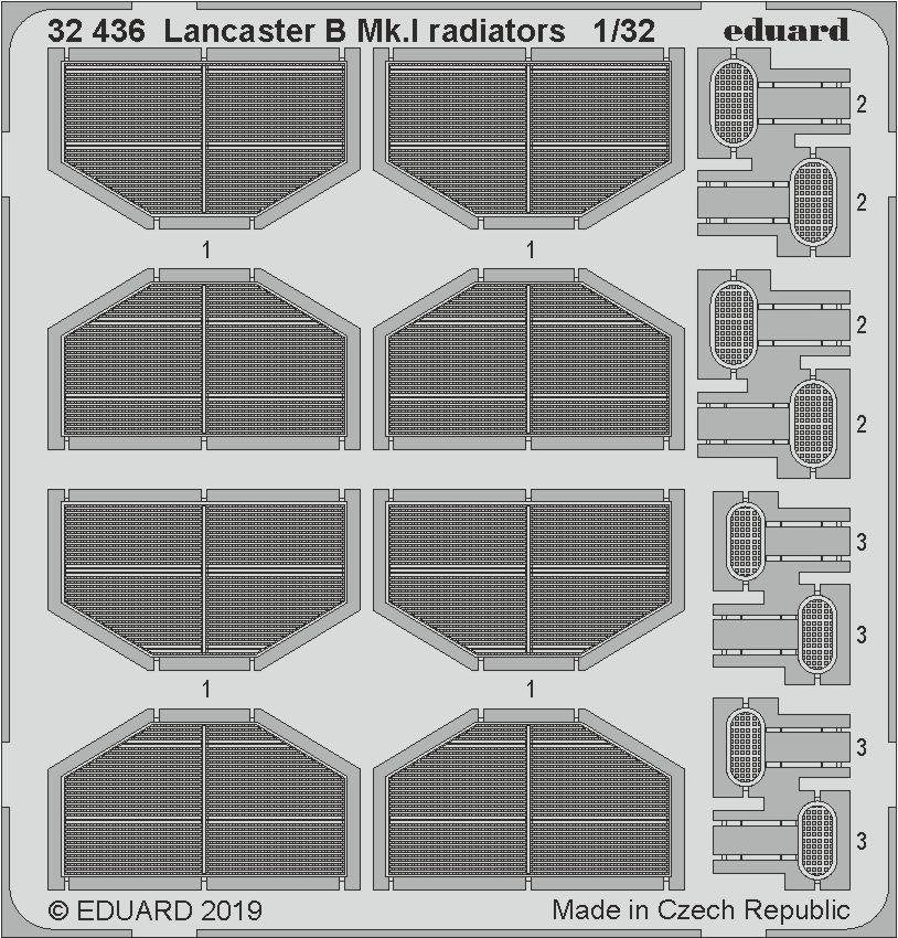 Eduard 32436 Lancaster B Mk. And radiators 1/32 HONG KONG MODELS