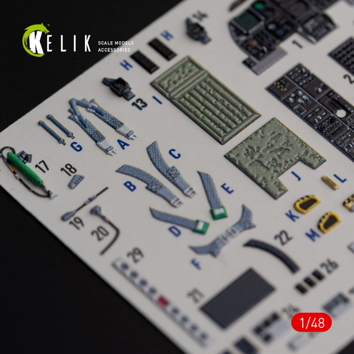 KELIK K48018 A-10C &amp;quot;Thunderbolt II&amp;quot; interior 3D decals for Italeri kit 1/48 – zdjęcie 6