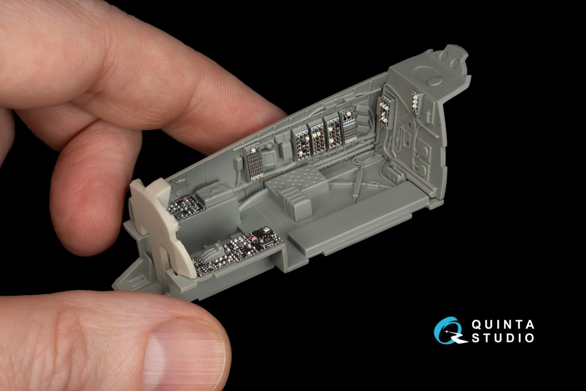 Quinta Studio QD48214 F-15C PAD-upgraded 3D-Printed &amp;amp; colored Interior on decal paper with resin parts (GWH) 1/48 – image 2