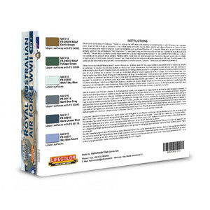 Coffret de peinture acrylique Lifecolor XS01, motif Force aérienne australienne Seconde Guerre mondiale, lot de 1 (6 x 22 ml). – image 2
