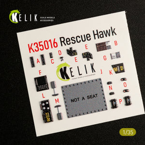 KELIK K35016 HH-60H RESCUE HAWK INTERIOR 3D DECALS FOR KITTY HAWK KIT 1/35 – immagine 4