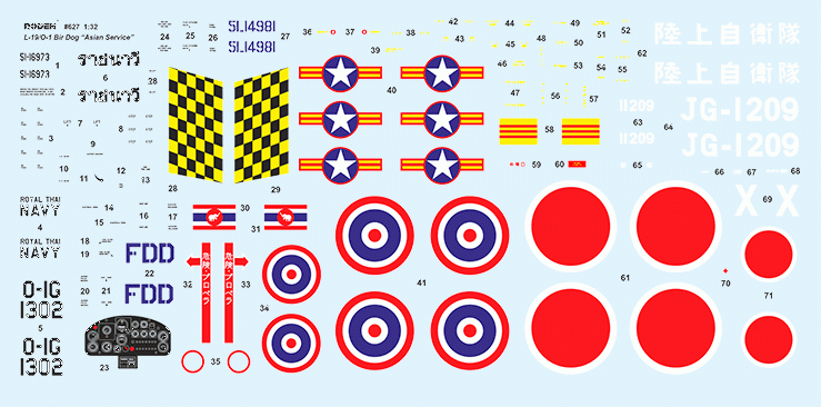 Roden 627 L-19/O-1 Bird Dog Asian Service 1/32 – image 2