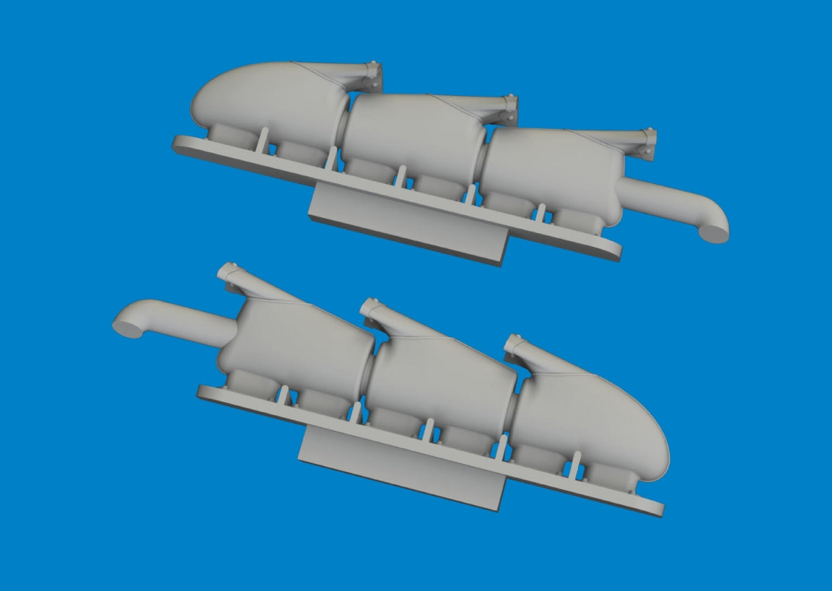Eduard 672409 Spitfire Mk. V three-stacks exhaust fishtail PRINT Tamiya 1/72 – Bild 4