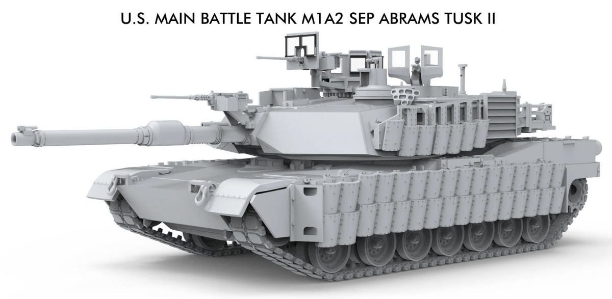 Meng Model 72-003 U.S Main Battle Tank M1A2 SEP ABRAMS TUSK II 1/72 – zdjęcie 2