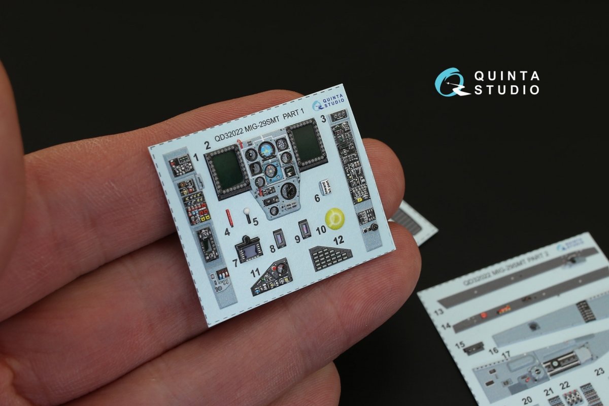 Quinta Studio QD32022 MiG-29SMT 3D-Printed &amp;amp; colored Interior on decal paper (for Trumpeter kit) 1/32 – image 7