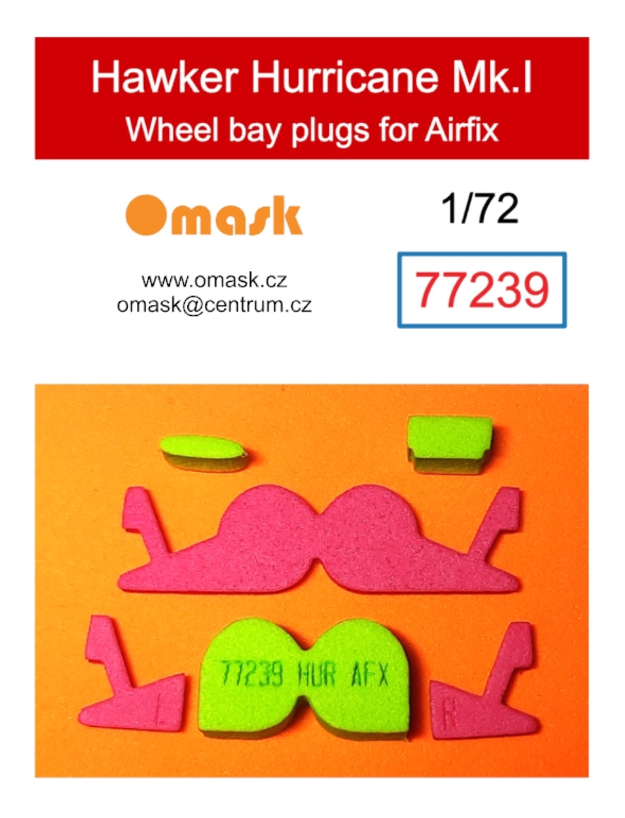 Omask 77239 Hawker Hurricane Mk.I wheel bay plugs (for Airfix) 1/72