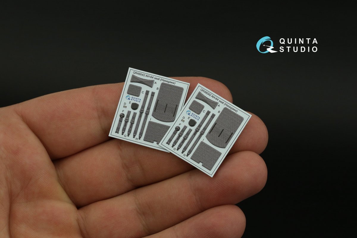 Quinta Studio QD48375 AH-64E 3D-Printed &amp;amp; colored Interior on decal paper (Hasegawa) 1/48 – image 6