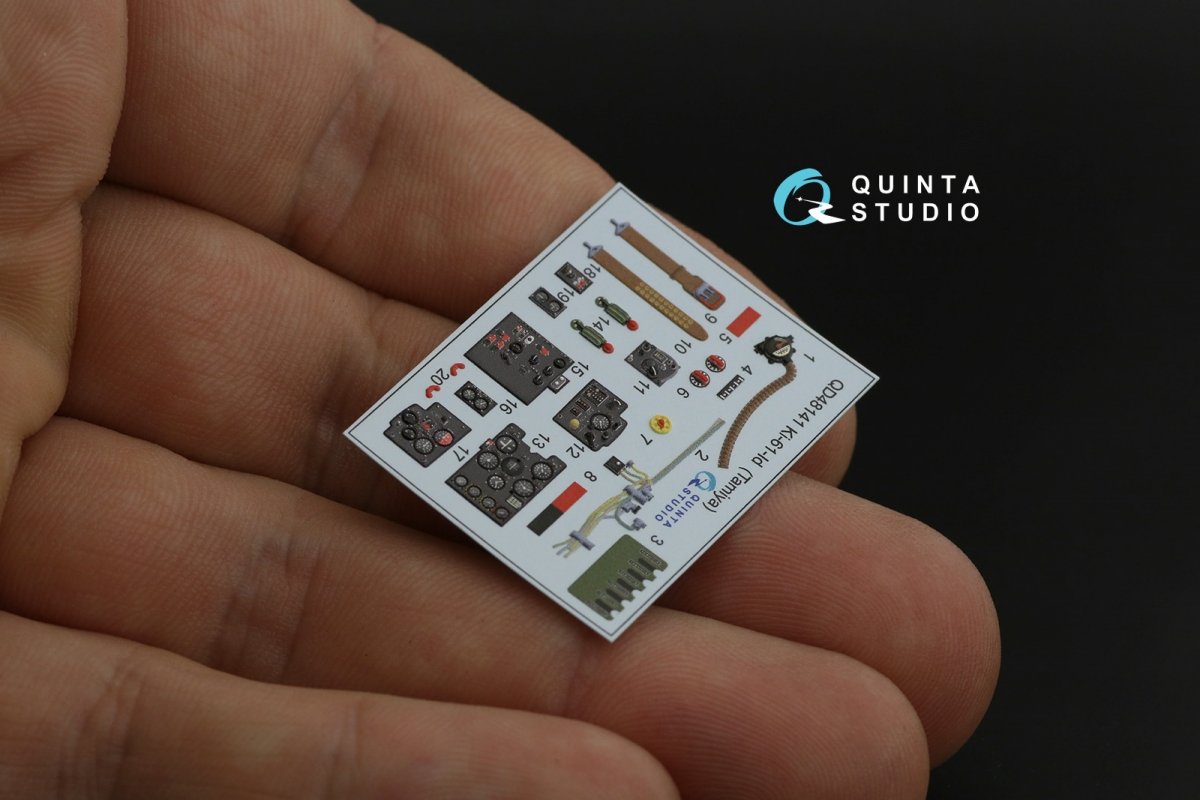 Quinta Studio QD48141 Ki-61-Id 3D-Printed &amp;amp; colored Interior on decal paper (Tamiya) 1/48 – image 7