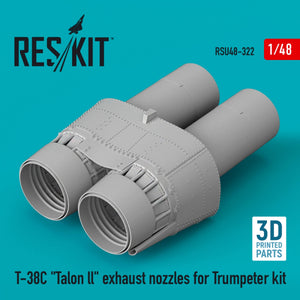 RESKIT RSU48-0322 T-38C &amp;quot;TALON LL&amp;quot; EXHAUST NOZZLES FOR TRUMPETER KIT (3D PRINTED) 1/48