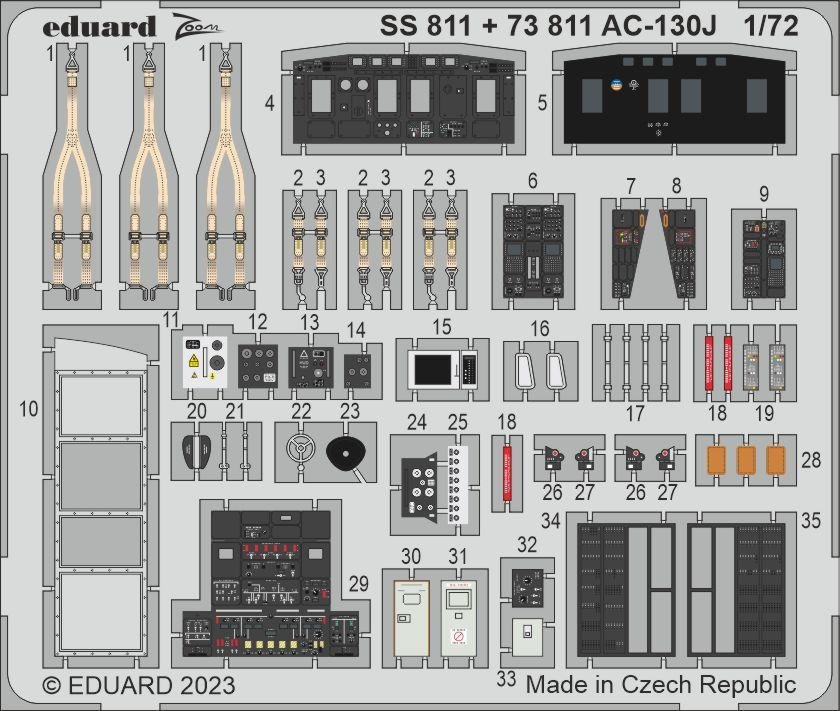 Eduard 73811 AC-130J interior Zvezda 1/72 – zdjęcie 2