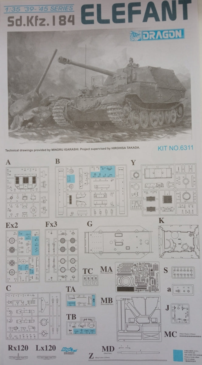Dragon 6311 Sd.Kfz. 184 Elefant 1/35 – zdjęcie 4