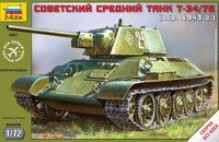 Zvezda 5001 Soviet medium tank T34/76 m.1943 1/72