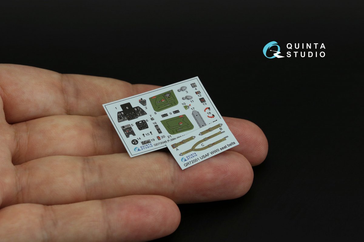 Quinta Studio QD72048 P-39N 3D-Printed &amp;amp; coloured Interior on decal paper (RS Models) 1/72 – zdjęcie 2