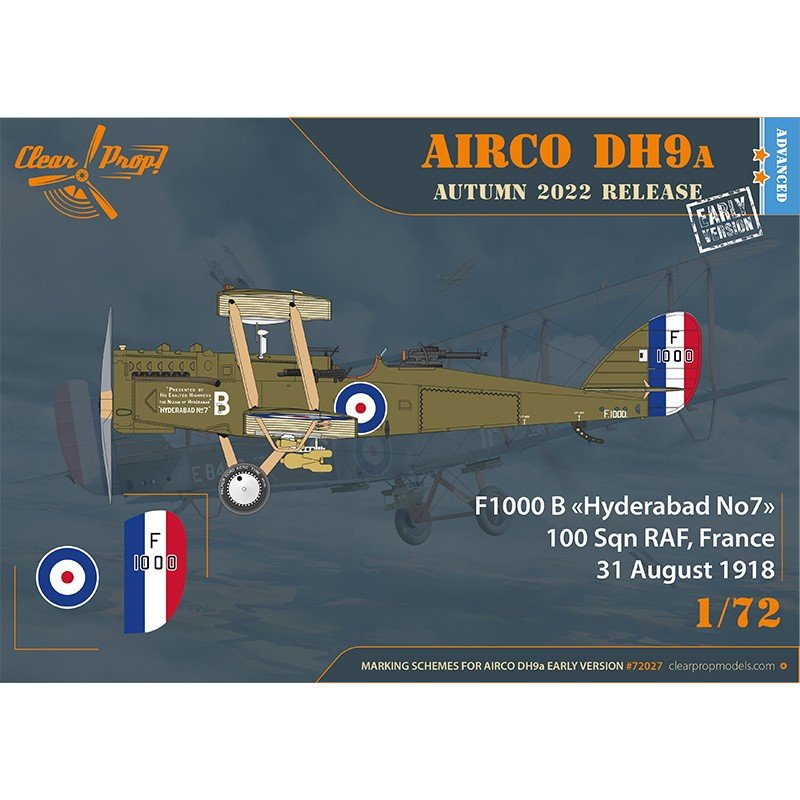 Clear Prop! CP72027 Airco DH.9a (early version) ADVANCED KIT 1/72 – zdjęcie 12