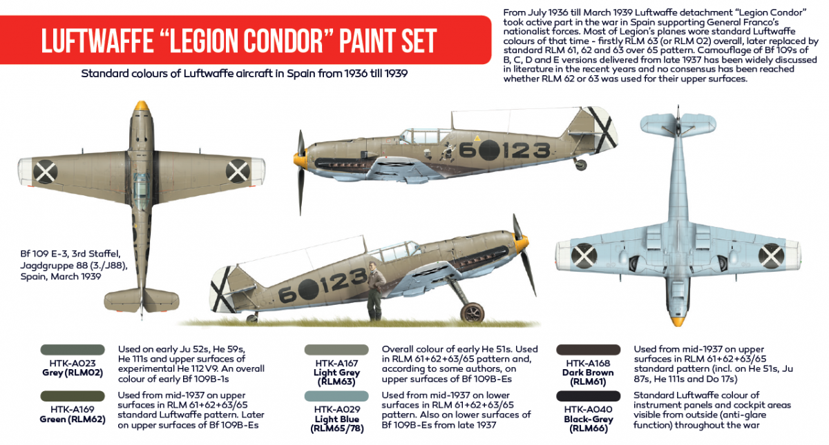 Hataka HTK-AS32 Luftwaffe &amp;quot;Legion Condor&amp;quot; paint set (6x17ml) – image 2