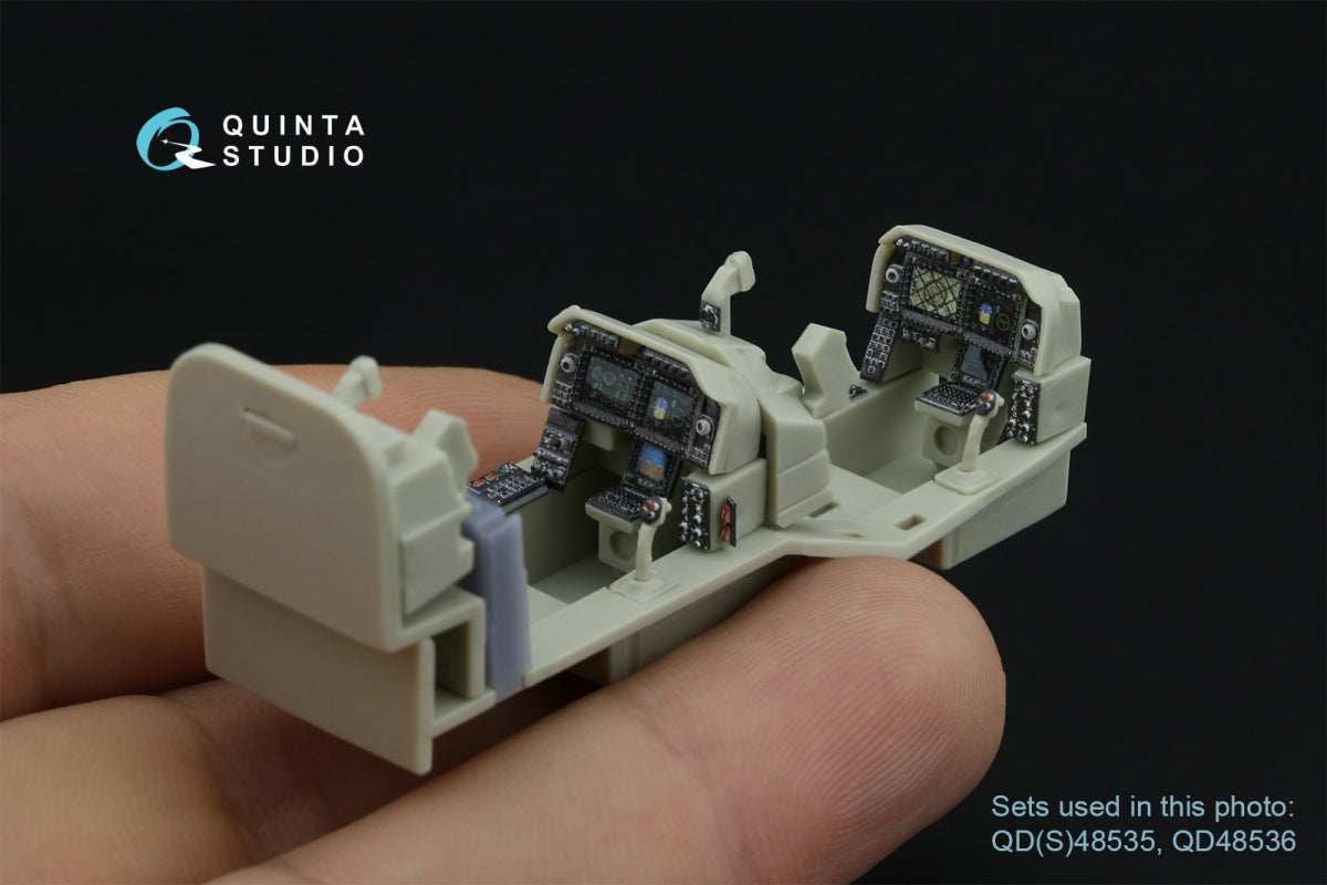 Quinta Studio QD48536 AH-1Z Zulu Cobra/Viper luminous displays 3D-Printed &amp;amp; coloured Interior on decal paper (KittyHawk) 1/48 – Bild 5