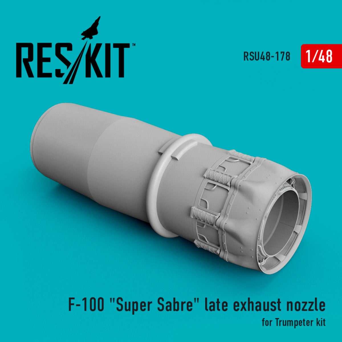 RESKIT RSU48-0178 F-100 "Super Sabre" late exhaust nozzle for Trumpeter kit 1/48