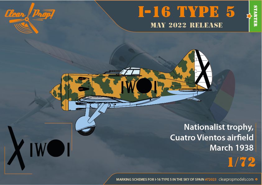 Clear Prop! CP72023 I-16 Type 5 In the sky of Spain STARTER KIT 1/72 – zdjęcie 4