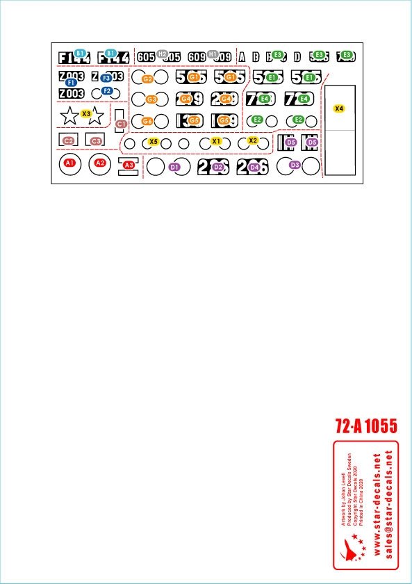 Star Decals 72-A1055 Vietnam # 5. NVA North Vietnamese Tanks and AFVs markings. 1/72 – zdjęcie 2
