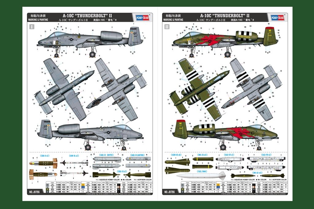 Hobby Boss 81796 American A-10C Thunderbolt II 1/48 – zdjęcie 4