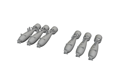 Eduard 6481213 Curtiss P-40 - 40lb Frag Bombs Eduard Kits / 3D-Printed 1/48
