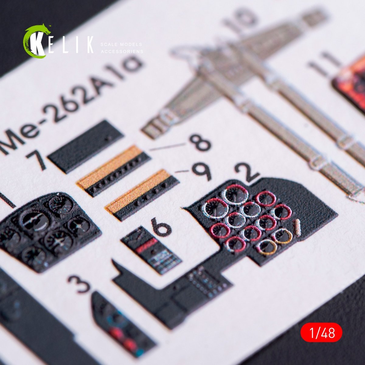 KELIK K48004 ME-262A1 INTERIOR 3D DECALS FOR TAMIYA KIT 1/48 – Bild 4