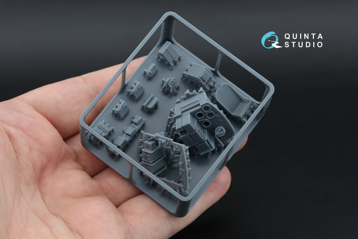 Quinta Studio QD+48617 Fairey Barracuda Gunner Station 3D-Printed &amp; coloured Interior on decal paper (Trumpeter) (with 3D-printed resin parts) 1/48