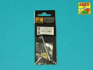 Aber 35L-332 76.2 mm (3 inch) 17 pounder Mk. II barrel with muzzle brake for A34 COMET tank 1/35
