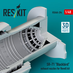 RESKIT RSU48-0294 SR-71 &amp;quot;Blackbird&amp;quot; exhaust nozzles for Revell kit (3D printed) 1/48 – image 3