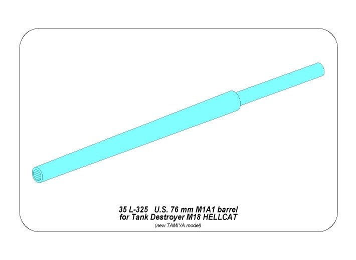 Aber 35L-325 76mm M1A1 Barrel for M18 Helcat Assault Gun 1/35 – image 2