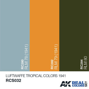 AK Interactive RCS032 LUFTWAFFE TROPICAL COLORS 1941 3x10ml – zdjęcie 2