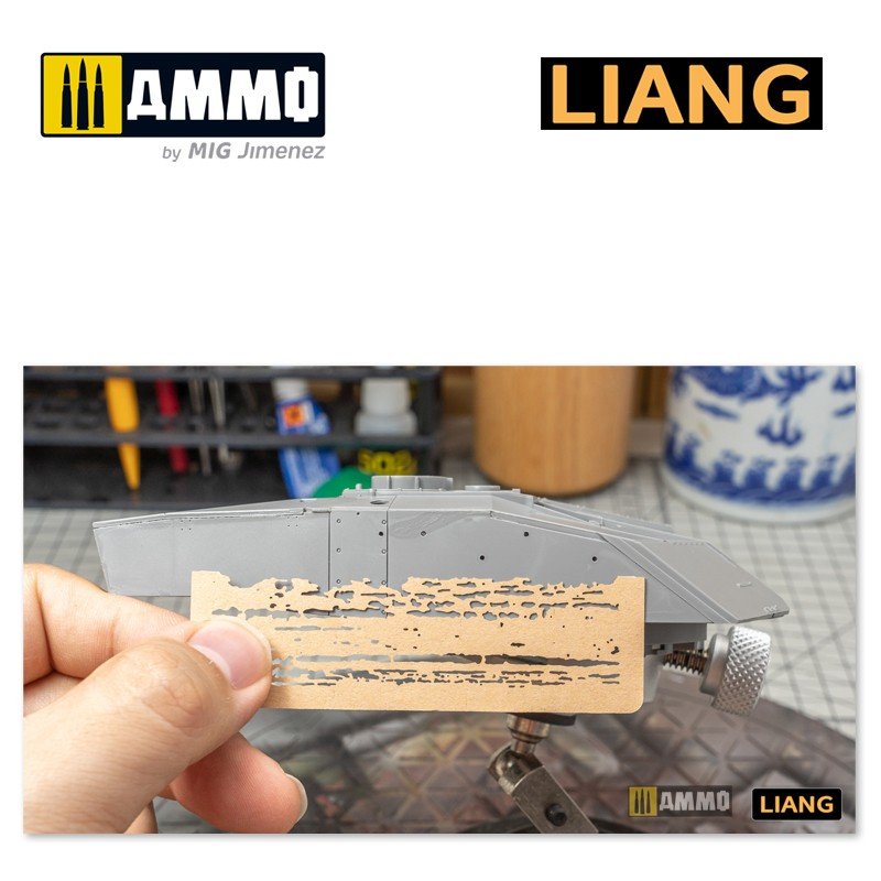 Liang 0009 Chipping Effects Airbrush Stencils – image 7