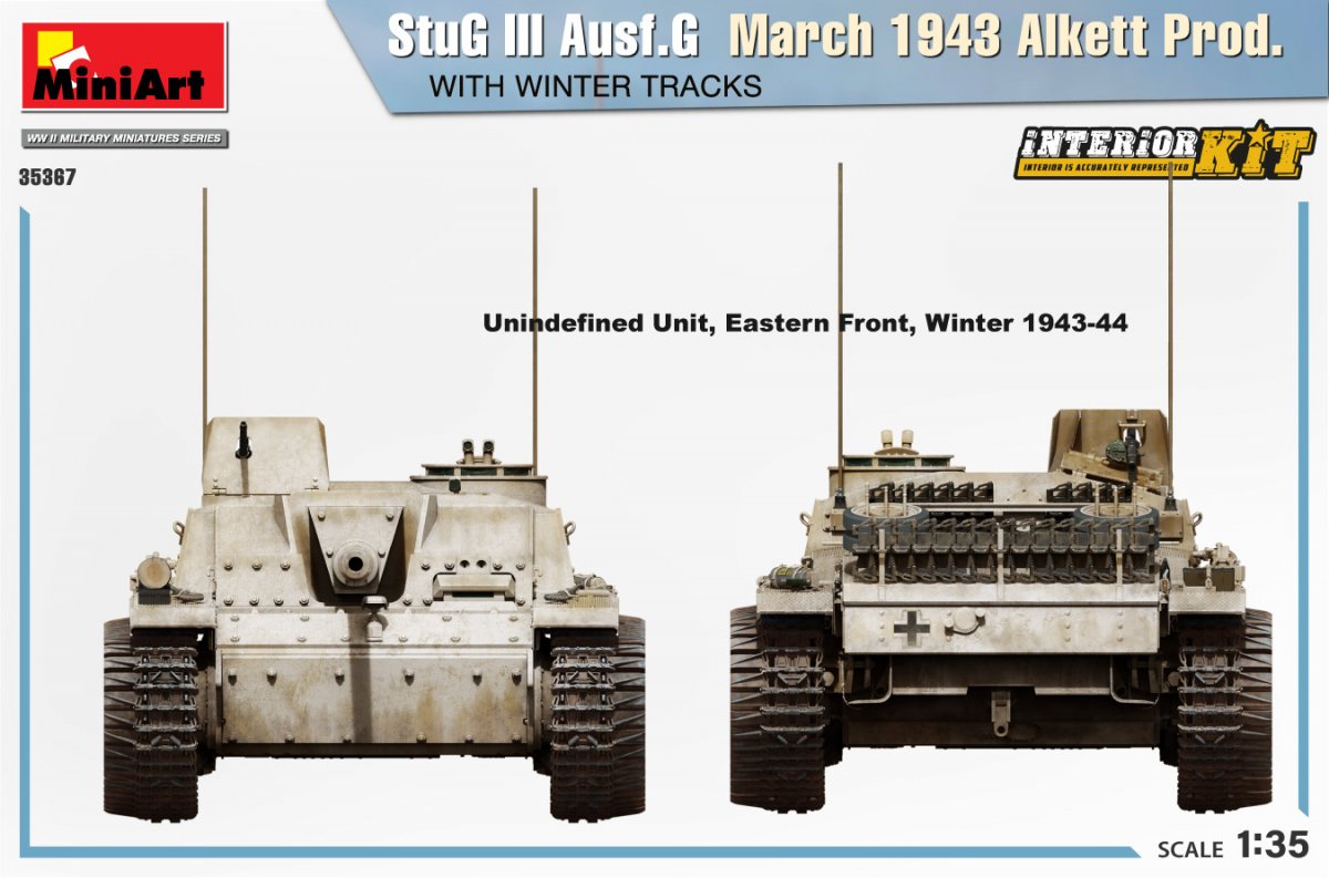 Mini Art 35367 StuG III Ausf. G March 1943 Alkett Prod. WITH WINTER TRACKS. INTERIOR KIT 1/35 – image 6