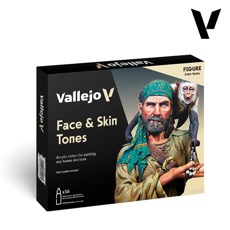 Vallejo 70258 Face &amp;amp; Skin Tones 16x18ml