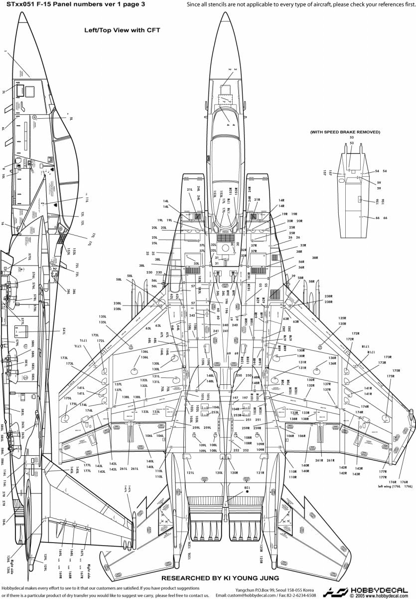 HobbyDecal ST48051V1 F-15 Panel numbers ver 1 1/48 – zdjęcie 4